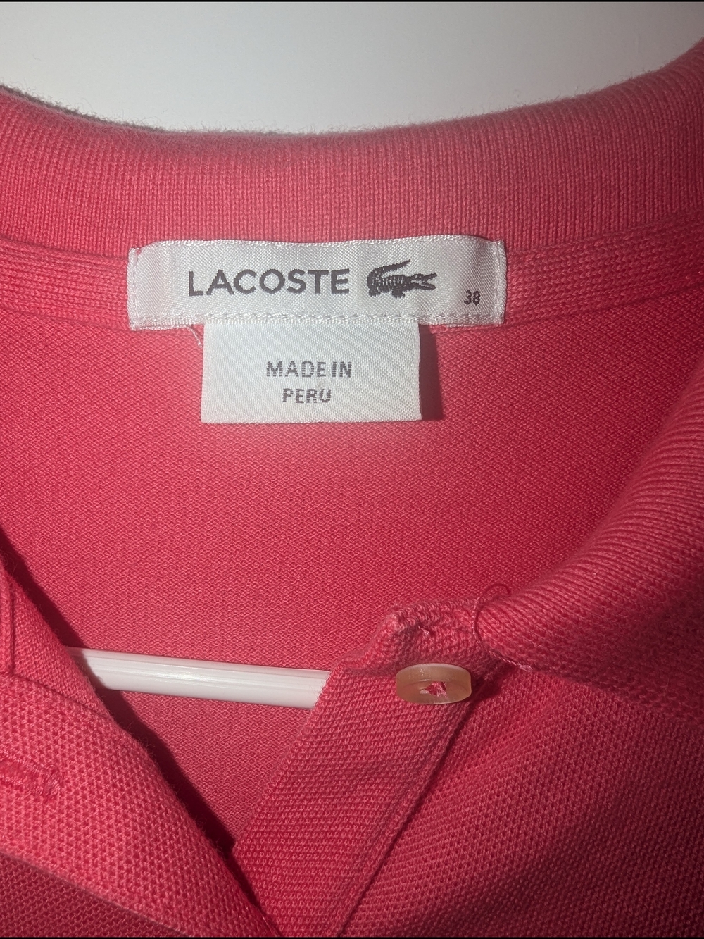 Lacoste Coral-Pink Short Sleeve Polo Mini Dress - Picture 2 of 4